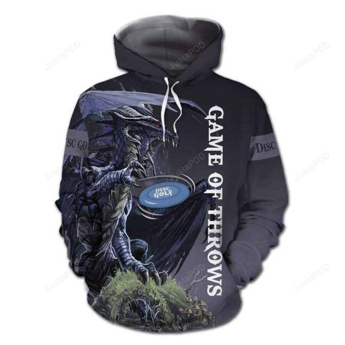 Funny Dragon And Disc Golf 3D All Print Hoodie, Zip- Up Hoodie 1