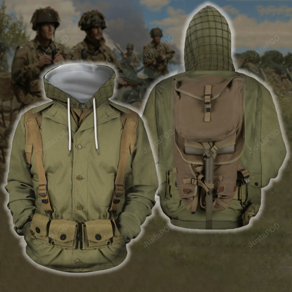 U.s. Wwii Soldier 3D All Over Printed Hoodie, Zip- Up Hoodie