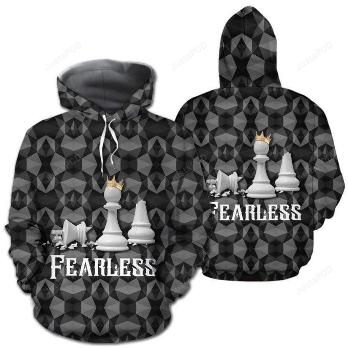 Black And White Chess 3D All Print Hoodie, Zip- Up Hoodie 1