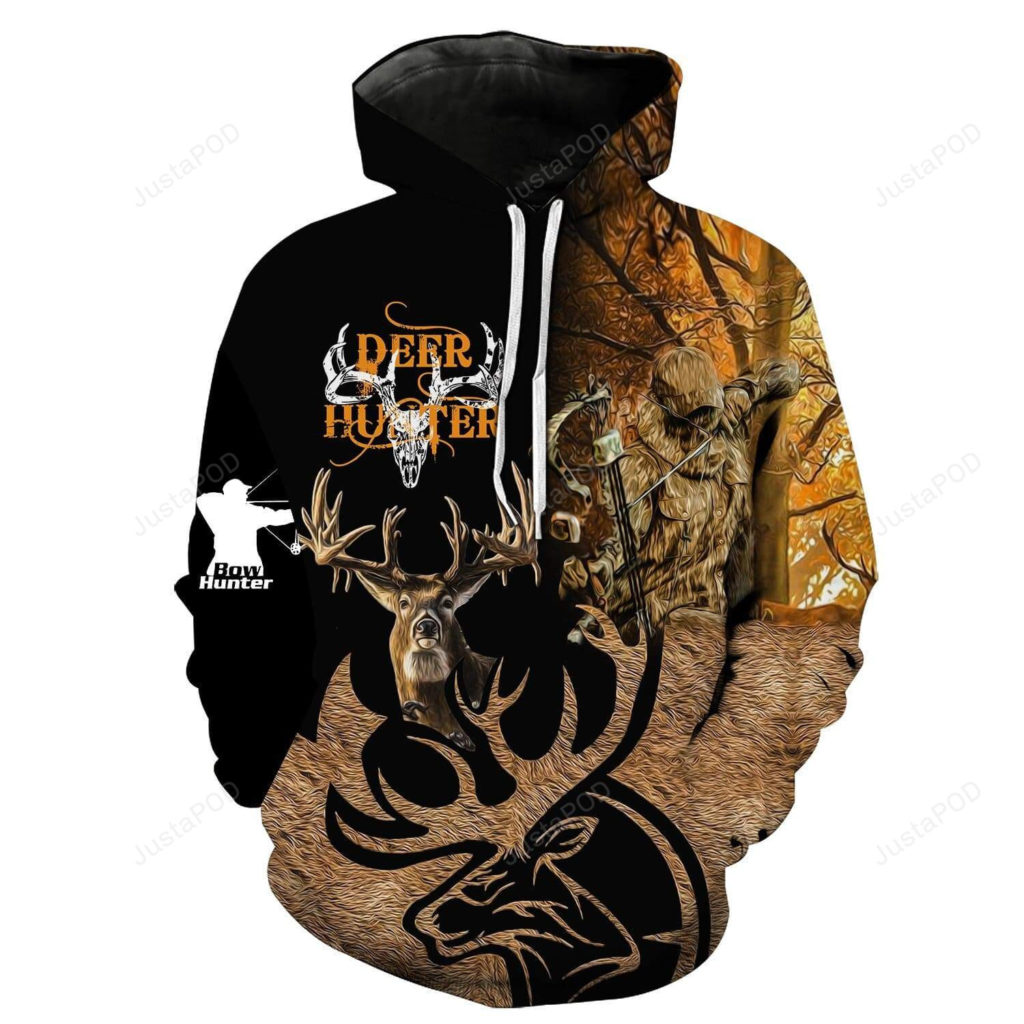 Bow Deer Hunter Special 3D All Print Hoodie, Zip- Up Hoodie 4