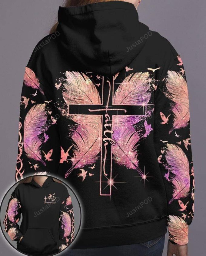Bling Bling Feather Faith 3D All Print Hoodie, Zip- Up Hoodie 1