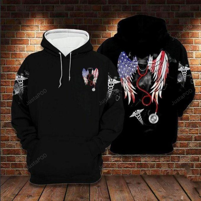 Nurse Wings Angle 3D All Print Hoodie, Zip- Up Hoodie 1