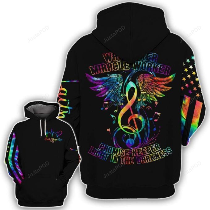 Way Maker Miracle Music 3D All Print Hoodie, Zip- Up Hoodie 1