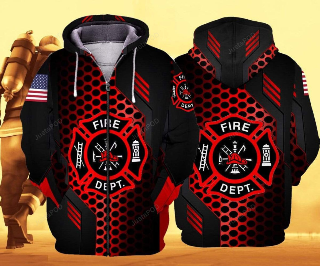 Proud Firefighter 3D All Print Hoodie, Zip- Up Hoodie 4