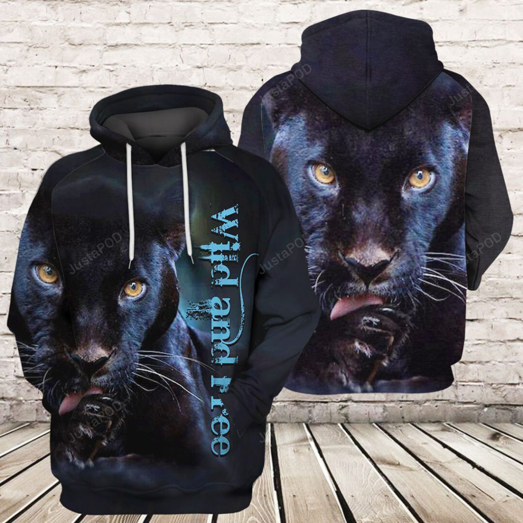 Black Leopard 3D All Over Printed Hoodie, Zip- Up Hoodie 4