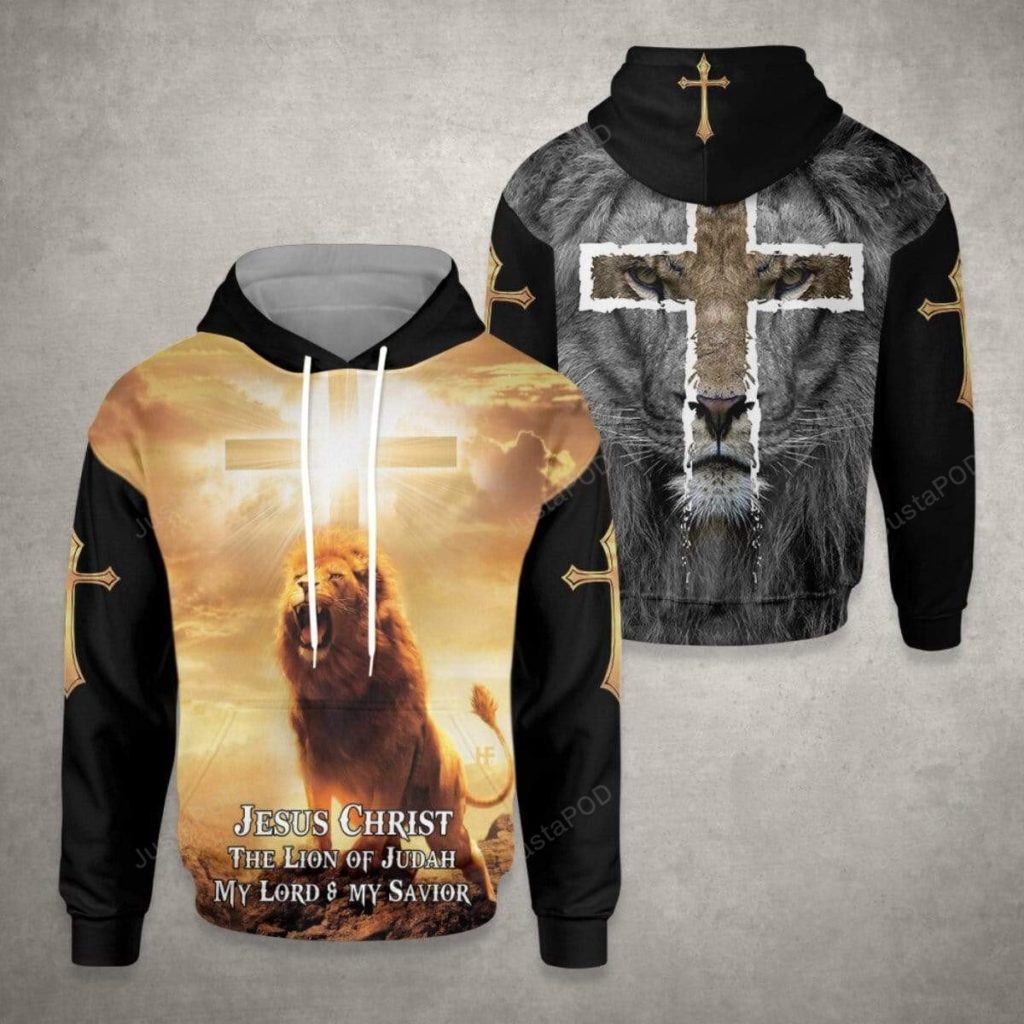 The Lion Of Judah Jesus Christ 3D All Over Printed Hoodie, Zip- Up Hoodie 4