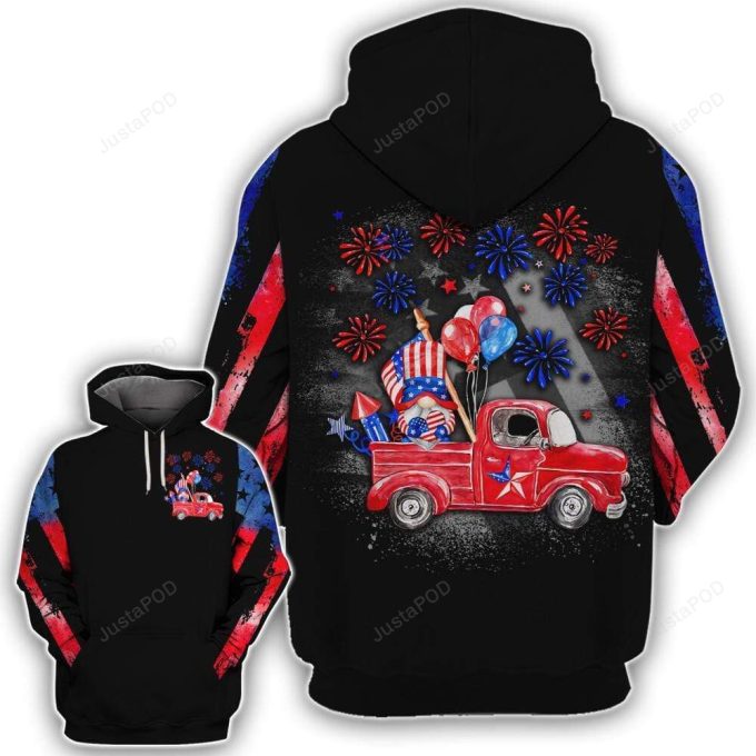 Jeep Independence Day Gnomie Fireworks 3D All Print Hoodie, Zip- Up Hoodie 1