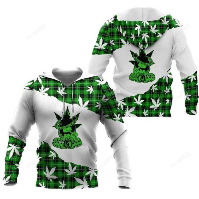 Gift For Mother Green Weed Be Locked 3D All Print Hoodie, Zip- Up Hoodie 1
