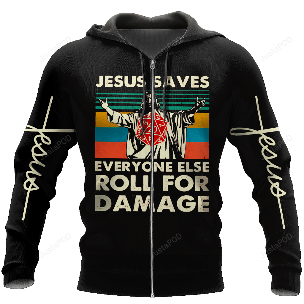 Jesus Saves 3D All Print Hoodie, Zip- Up Hoodie 4