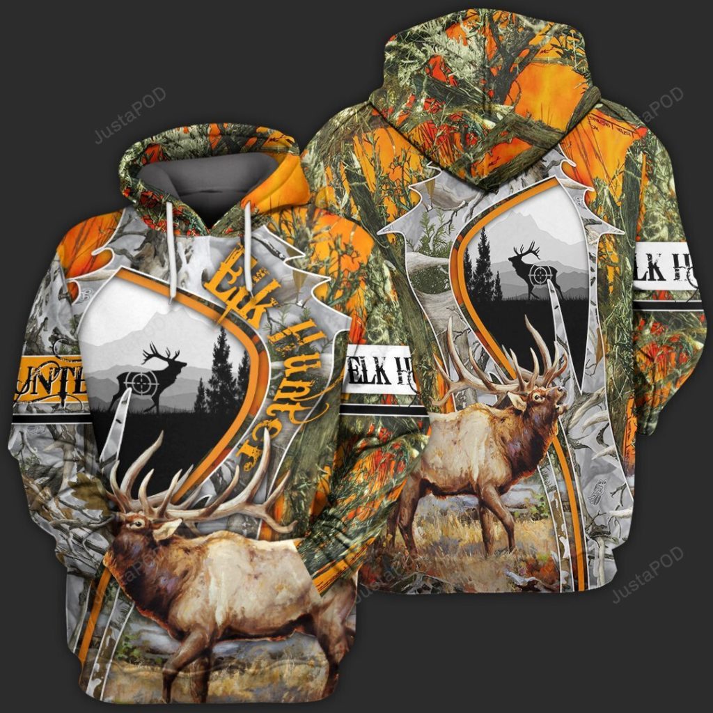 Elk Hunter 3D All Print Hoodie, Zip- Up Hoodie 4