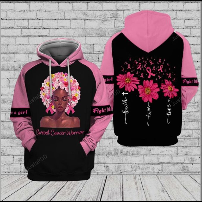 Faith Hope Love Breast Cancer Warrior 3D All Print Hoodie, Zip- Up Hoodie 1