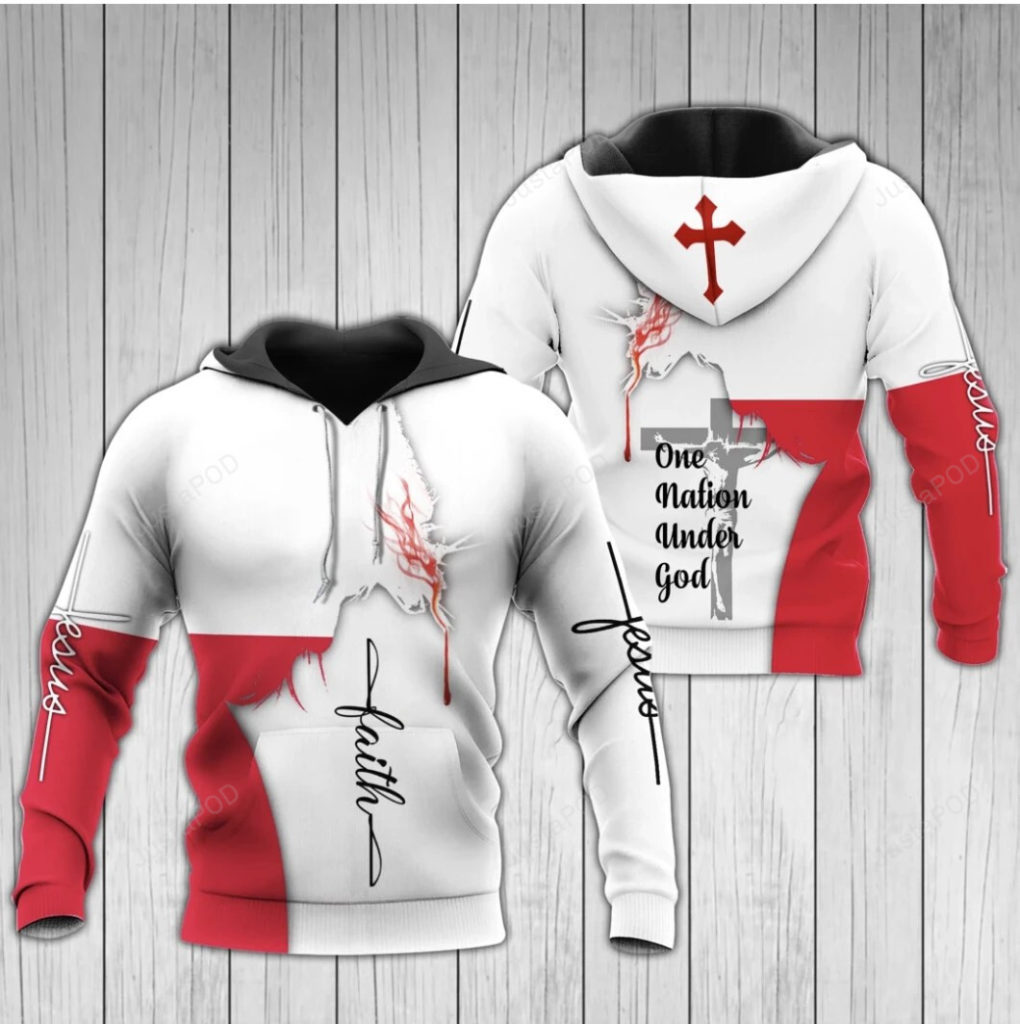 Jesus Poland Faith 3D All Print Hoodie, Zip- Up Hoodie 4