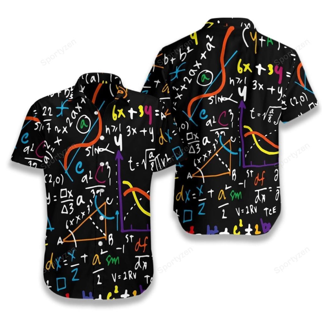 Back To School Math Teacher Unisex Hawaiian Aloha Shirt #L 4