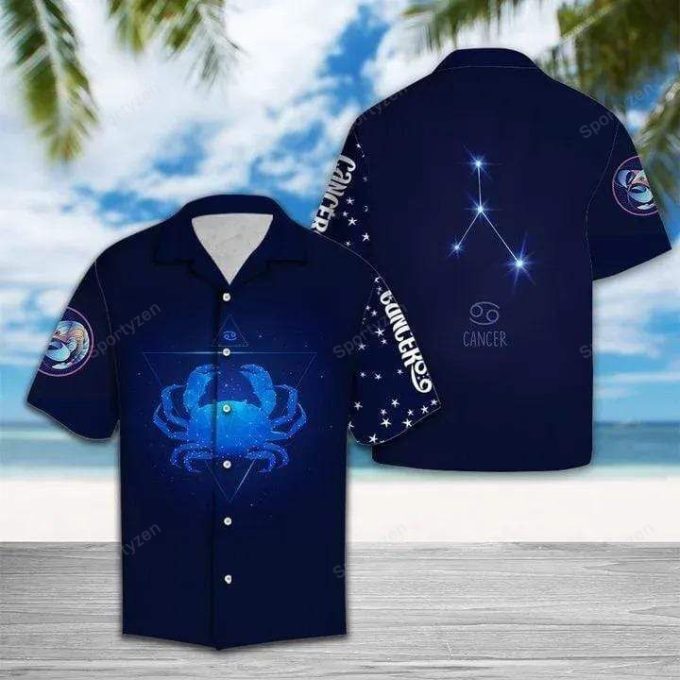 Cancer Horoscope Zodiac Hawaiian Shirt Birthday Gifts #L 1