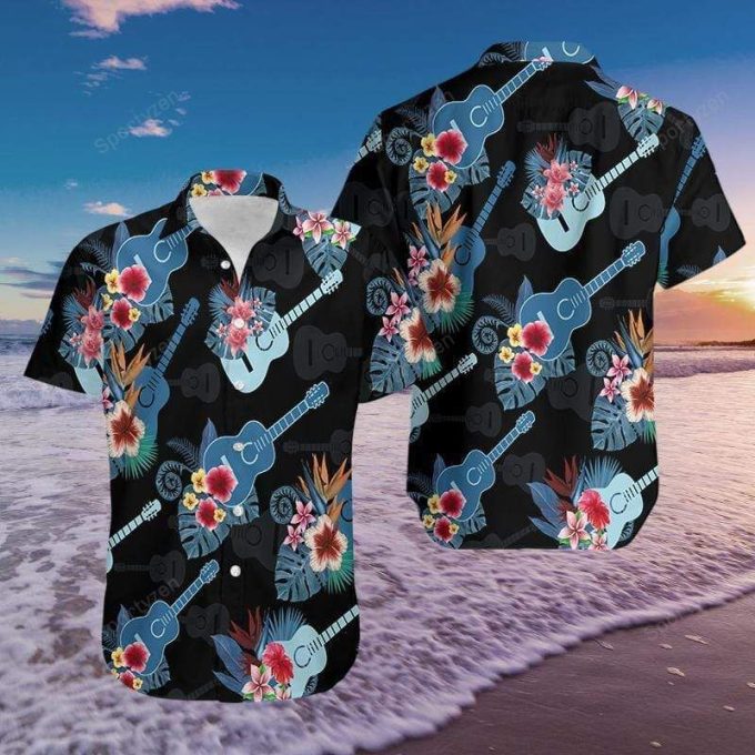 Guitar Aloha Tropical Hawaiian Shirts 3D #112Dh 1