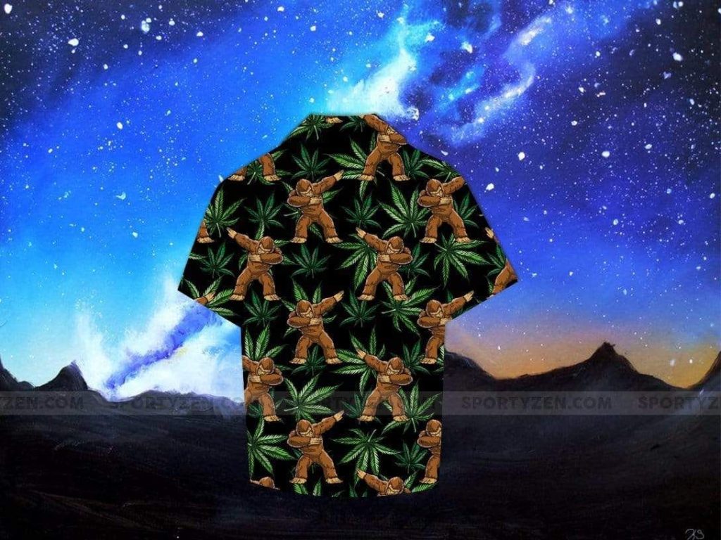 Dabbing Bigfoot Funny Aloha Hawaiian Shirts 3D #2008V 7