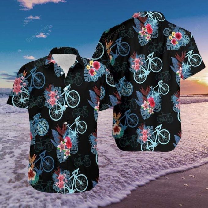 Cycling Bike Aloha Tropical Hawaiian Shirts 3D #Dh 1