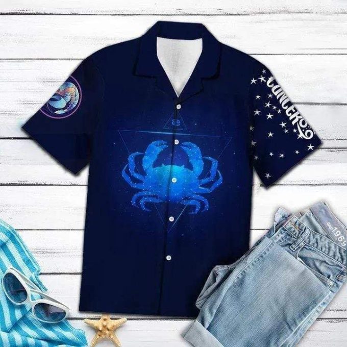 Cancer Horoscope Zodiac Hawaiian Shirt Birthday Gifts #L 2