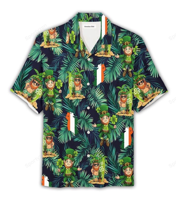 Happy Leprechaun Patrick'S Day Hawaiian Aloha Shirts #Dh 1