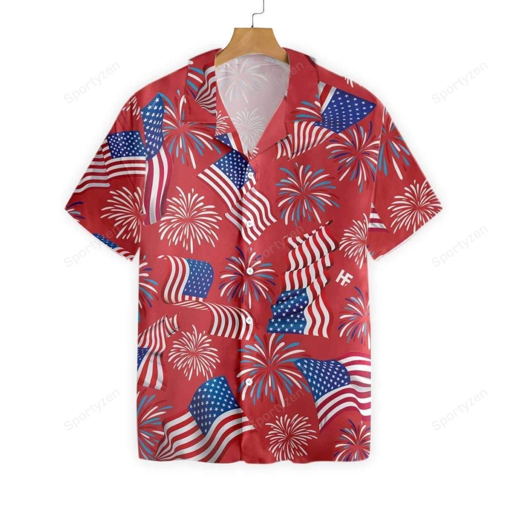 Happy July 4Th American Patriotic Unisex Hawaiian Shirt 5