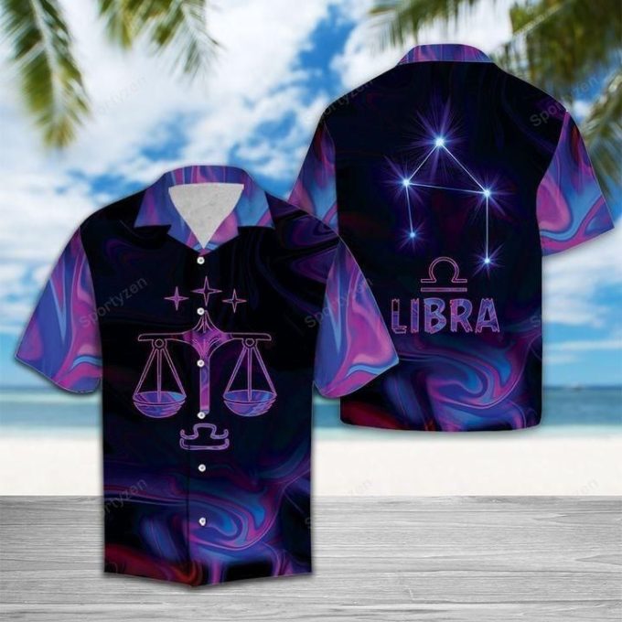 Amazing Libra Horoscope Hawaiian Shirt Zodiac Birthday Gifts 1