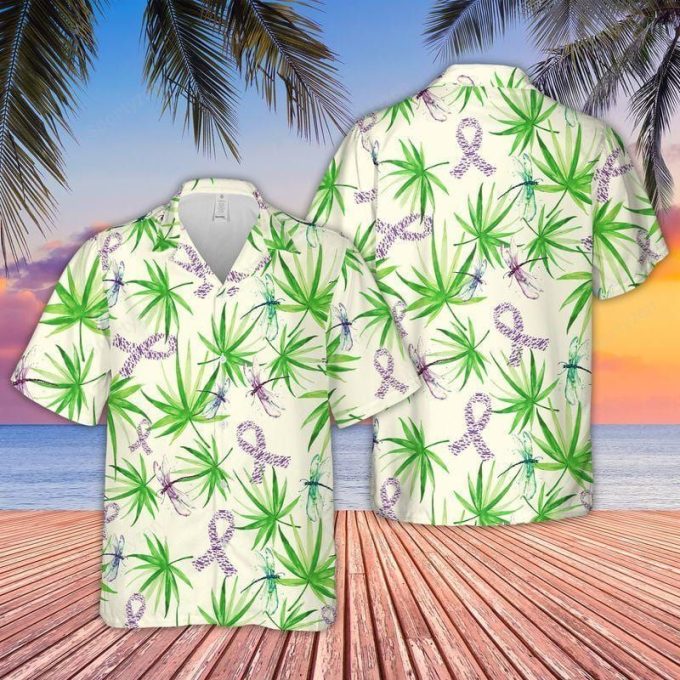 Alzheimer'S Awareness Ribbon Unisex Hawaiian Aloha Shirts #Dh 1