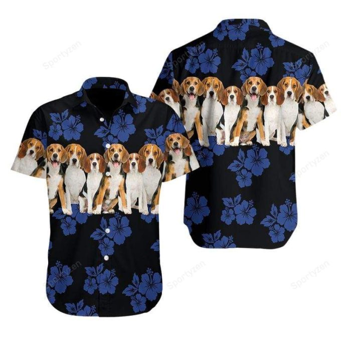Awesome Beagle Dog Lover Christmas Hawaiian Aloha Shirts #2811L 1