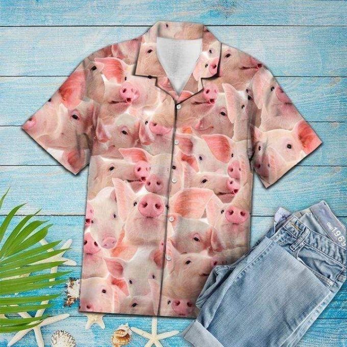 Happy Pigs Farmer Hawaiian Aloha Shirts 2