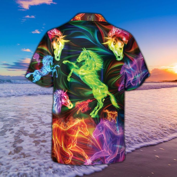 Amazing Horse Colorful Hawaiian Aloha Shirts #21721H 2