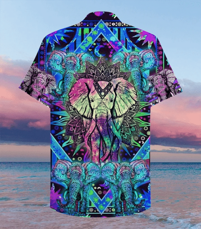 Hippie Mandala Elephant Hawaiian Aloha Shirts #Hl 2