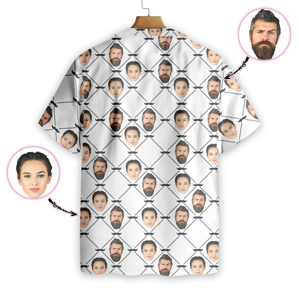Beard Personalized Couples Face Hawaiian Aloha Shirts #H 7