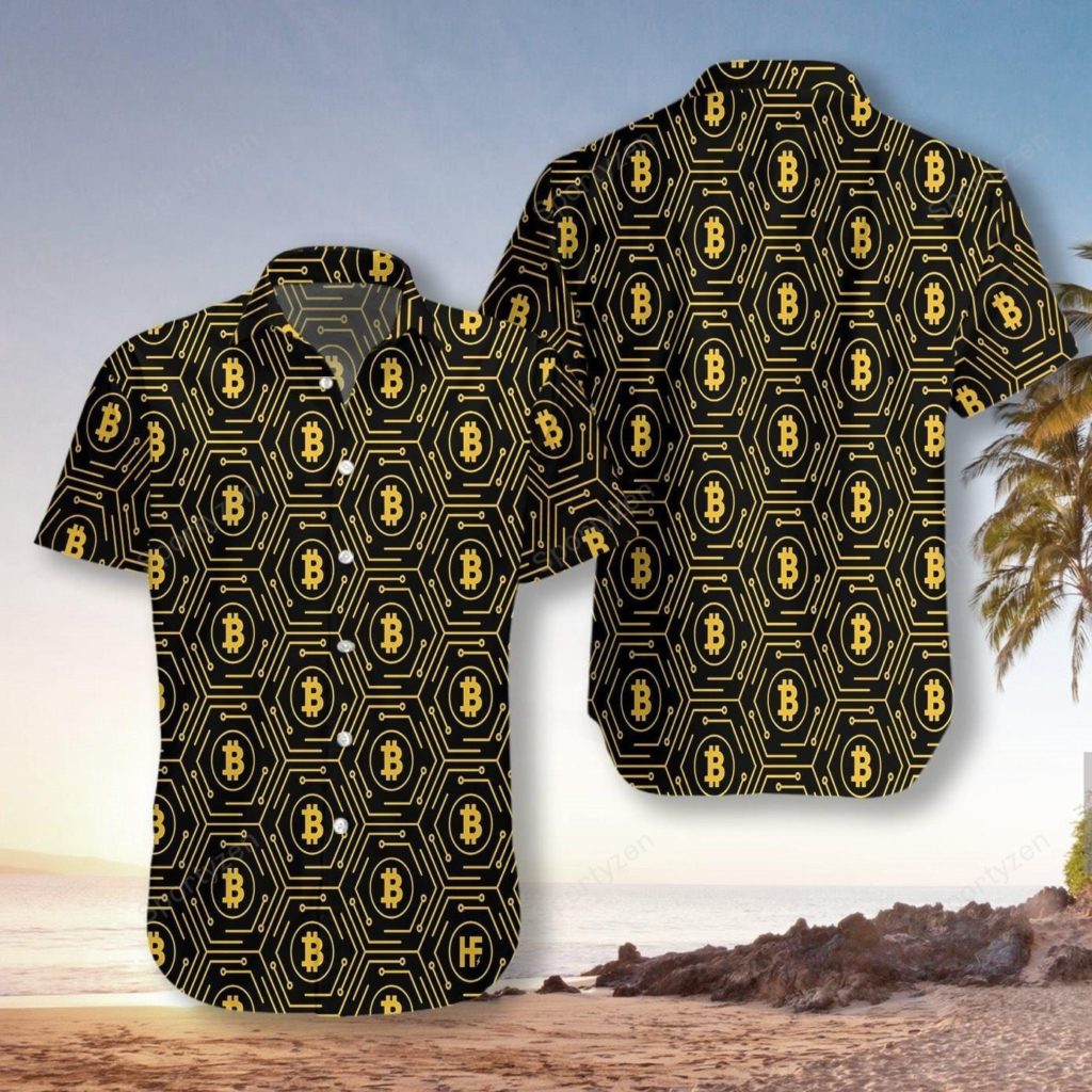 High Tech Bitcoin Cryptocurrency Hawaiian Shirt #V 4