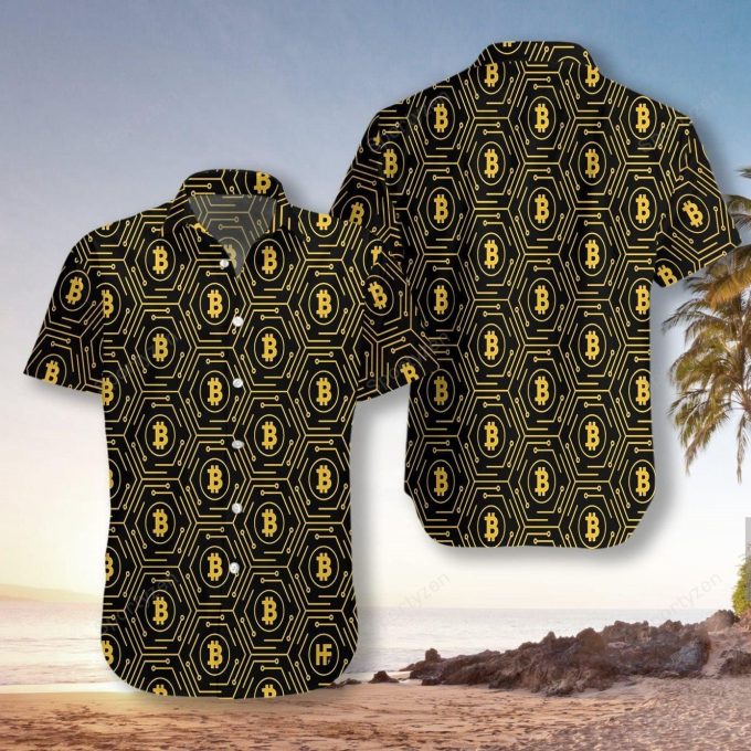 High Tech Bitcoin Cryptocurrency Hawaiian Shirt #V 1