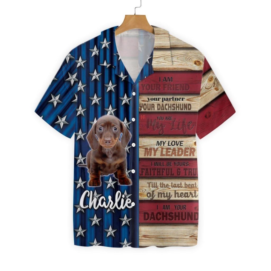 July 4Th Personalized Name Dachshund With Sayings Unisex Hawaiian Shirt 8