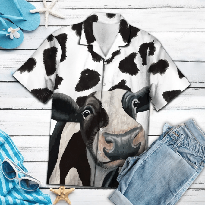 Funny Cow Farmer Hawaiian Aloha Shirts #Hl 1