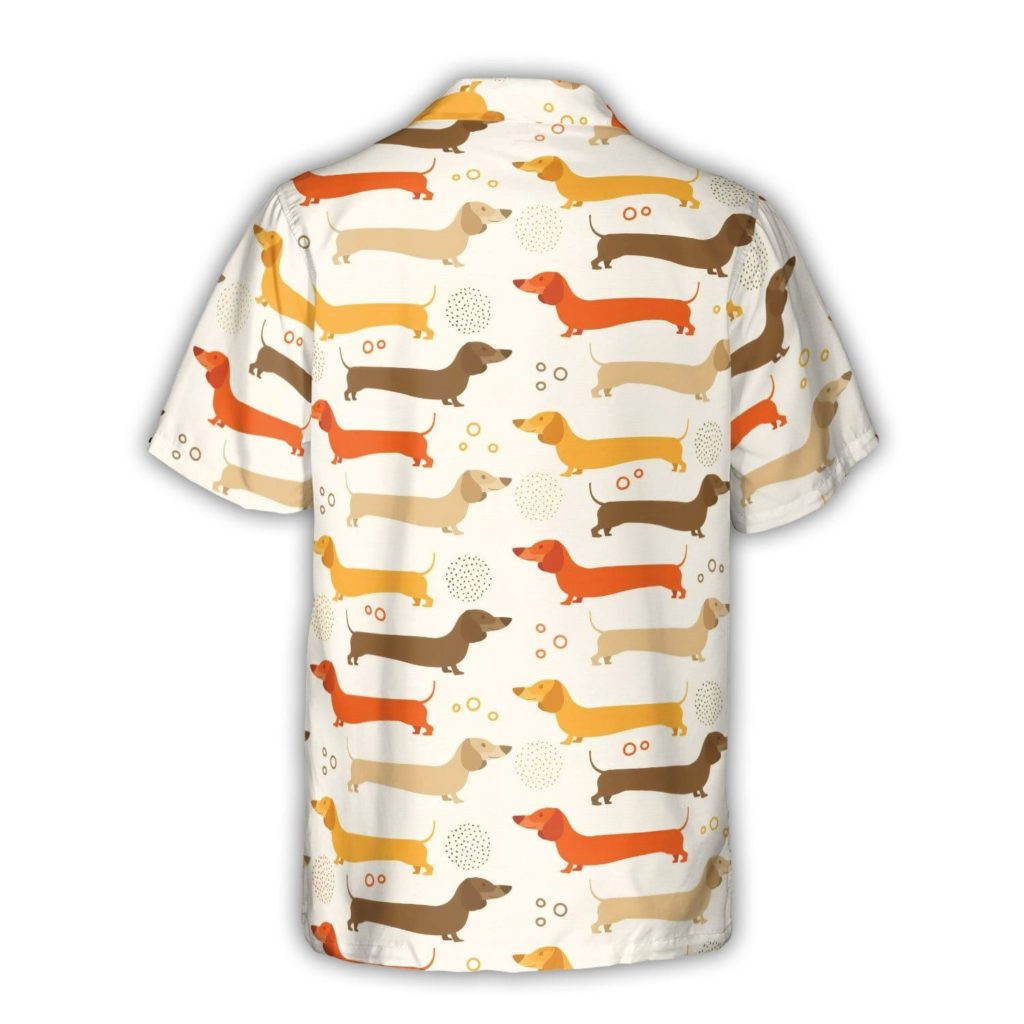Cute Dachshund Pattern Unisex Hawaiian Shirt #11821H 7