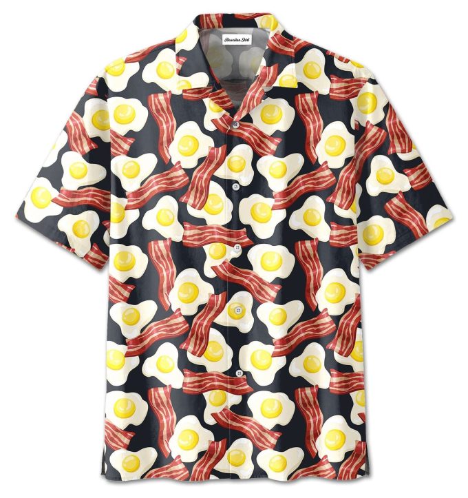 Amazing Bacon And Fried Eggs Hawaiian Aloha Shirts #21421Dh 2