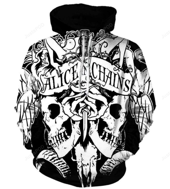 Alice In Chains Style 3D Sweatshirt Or All Over Print Hoodie, Or Zip-Up Hoodie 1