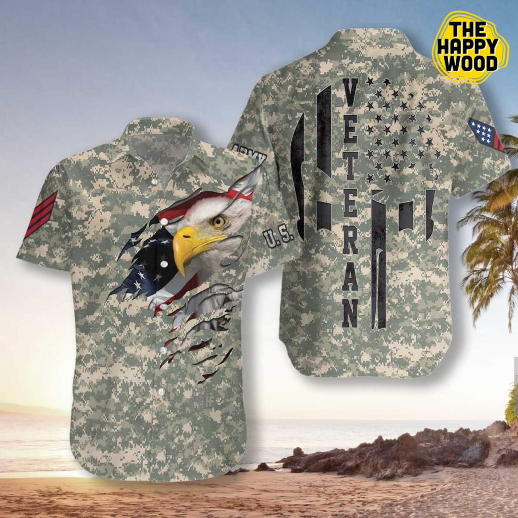 Veteran Proud Us Army Camouflage Hawaiian Shirt Ver 207 4