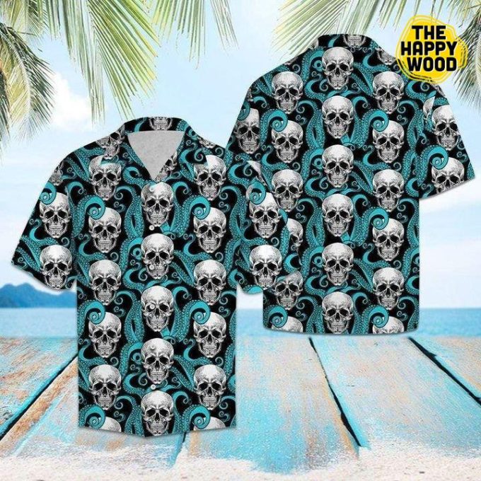 Tropical Skull Octopus Hawaiian Shirt Ver 425 1