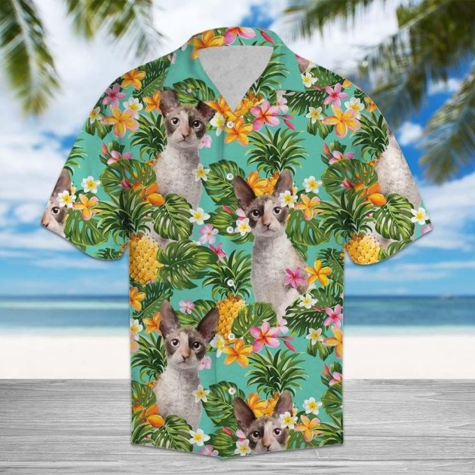 Tropical Pineapple Cornish Rex H87066Hawaiian Shirt Ver 125 1