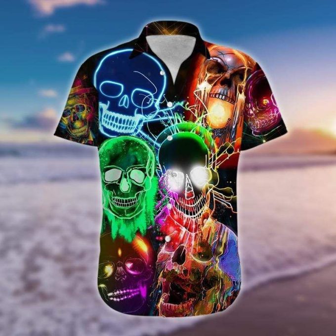 Awesome Glowing Skull #2212Hhawaiian Shirt Ver 45 1
