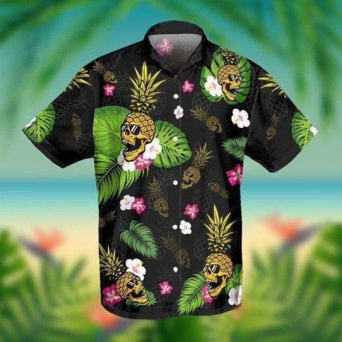 Pineapple Skull Tropical Hawaiian Shirt Ver 154 1