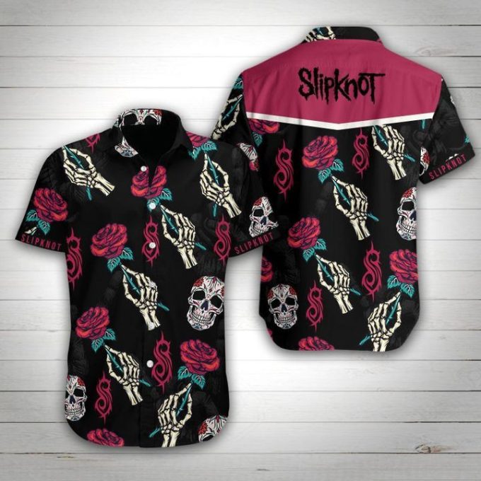 Slipknot Band Rose Skull Hawaiian Shirt Ver 408 1