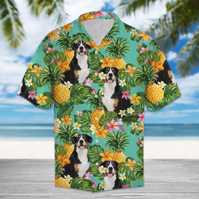 Tropical Pineapple Entlebucher Mountain Dog H97081Hawaiian Shirt Ver 78 1