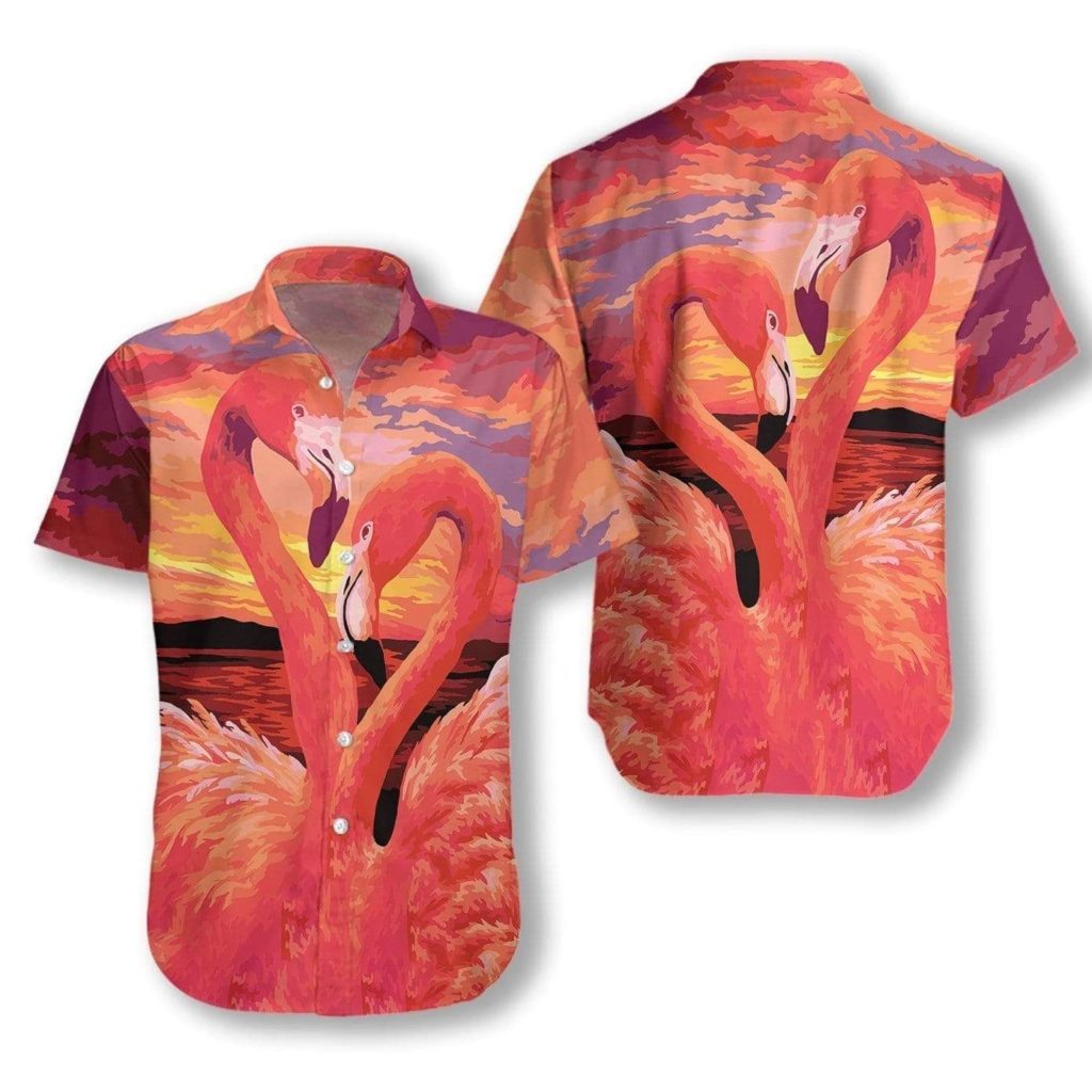 Pink Flamingo Sunset Hawaiian Shirt Ver 4 4