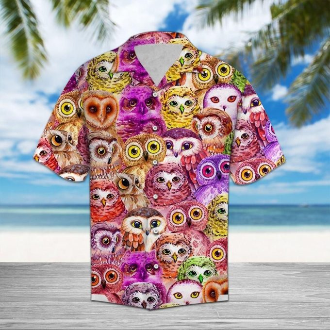 Owl Color D0307Hawaiian Shirt Ver 379 1