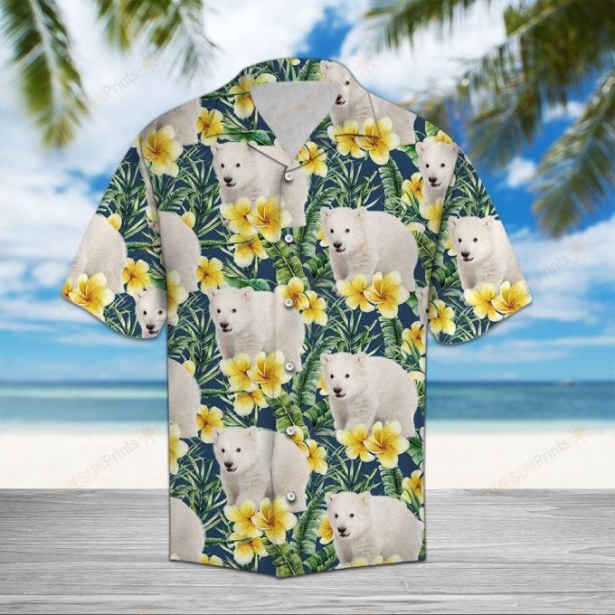 Polar Bear Frangipani Hawaiian Shirt Ver 117 1