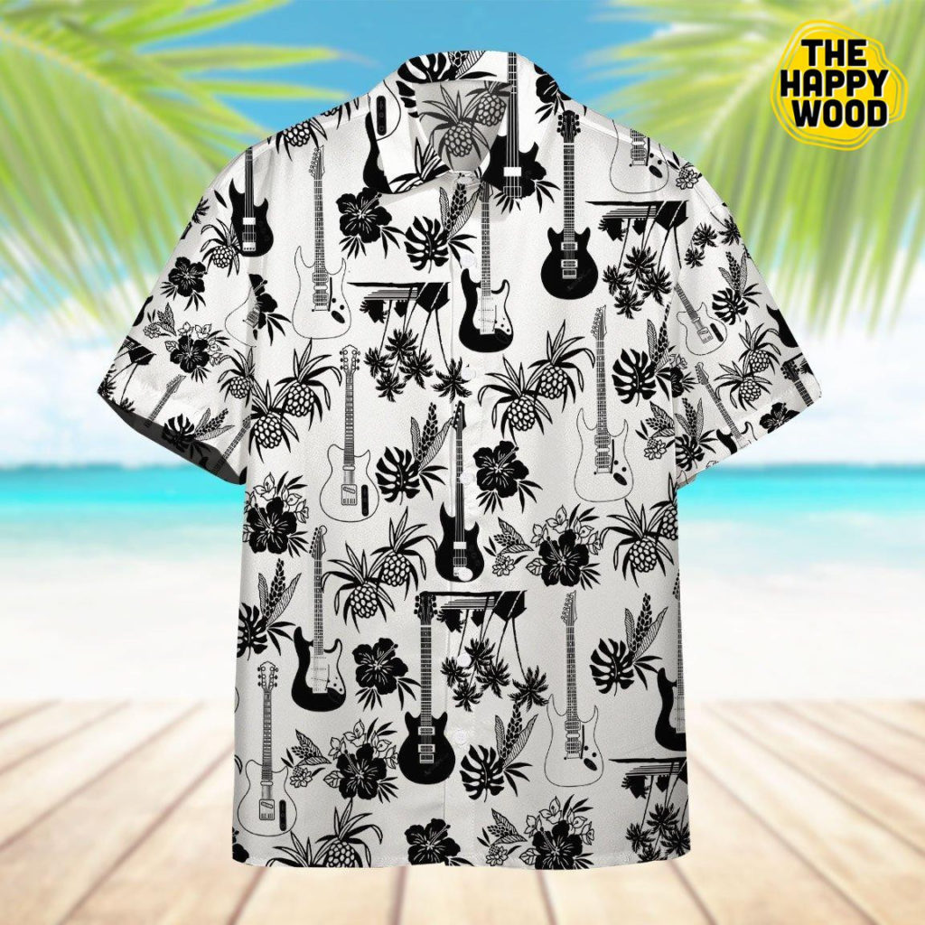 Electric Guitar And Pineapple 3D Hawaiian Shirt Ver 93 4