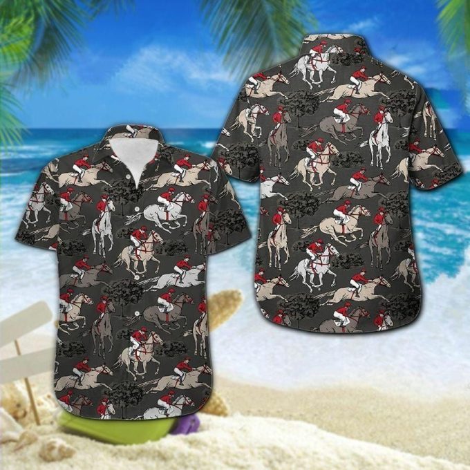 Horse Racing Redhawaiian Shirt Ver 106 1